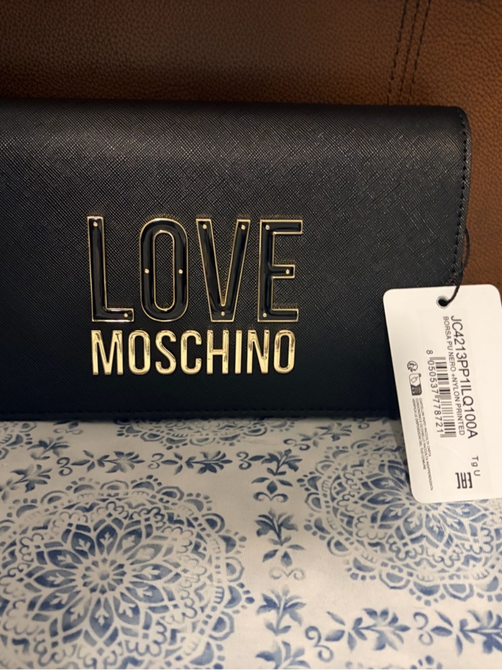 Moschino Black Wallet with Gold purse